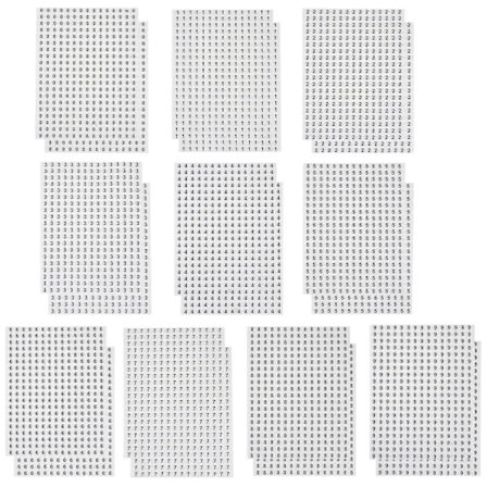 6000 st Runda Serienummerdekaler Självhäftande Nummeretiketter för Hemmet