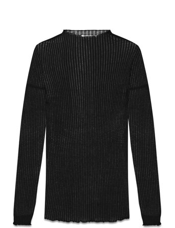 Rwbelize Silk Ls T-Neck T-Shirt Black Rosemunde