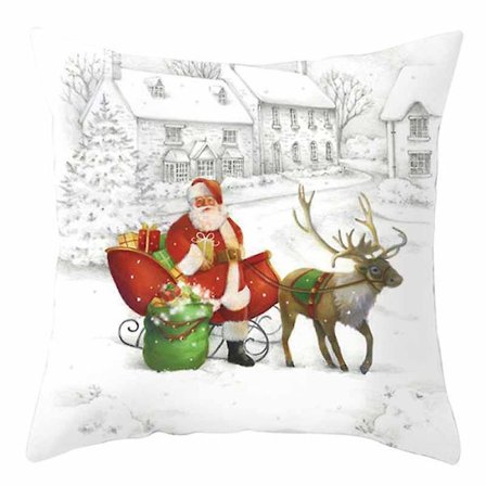 Jul Heminredning Rea Jul Bomull Linne Kuddfodral Prydnadskudde Fodral Soffa Heminredning