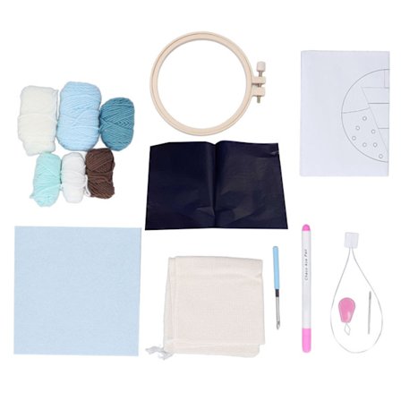 Julebroderi-sæt - Hands On Ability - Smukt mønster - Nem betjening - Punch Needle-sæt til begyndere - Feriestemning