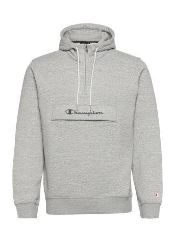 Hooded Half Zip Sweatshirt Grey Champion