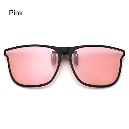 Polariseret Clip On Solbriller Herre Bilfører Goggle PINK PINK
