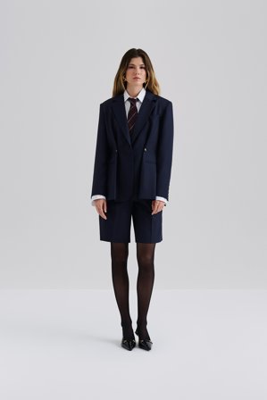 Malina - Arlo shorts - 36 - Dark Blue Pinstripe