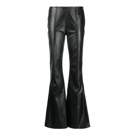 Alberta Ferretti Leather Bukser Sort, Dame Læderbukser