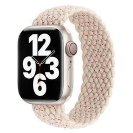 Apple Watch kompatibelt ARMBAND Elastiskt BEIGE DOT 42/44/45mm Beige L