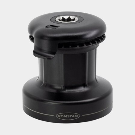 Schotwinde Ronstan Orbit Winch 20 ST, passend für Ø6 - 10 mm Schot, selbstholend, feste Geschwindigkeit, 1-Gang, Aluminium, mit QuickTrim - Boot