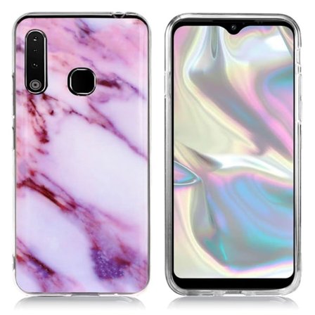 Marble Samsung Galaxy A70e Cover - Rose / Lilla nuancemarmor