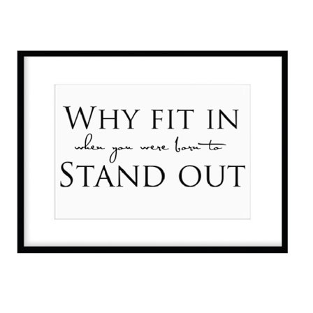 Poster Why fit in Svart/Vit A4
