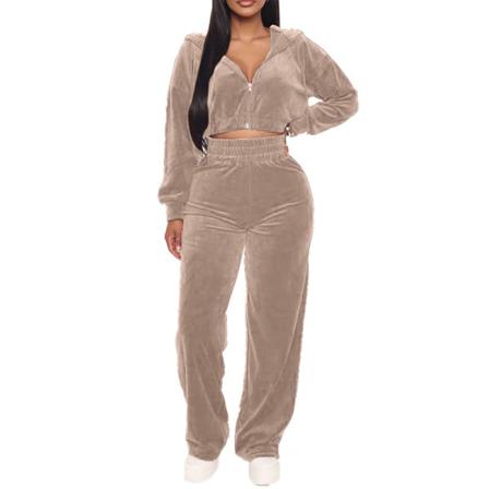 Dam Luvtröjor Elastiska Midja Lounge Sets Långärmade Sweatsuits