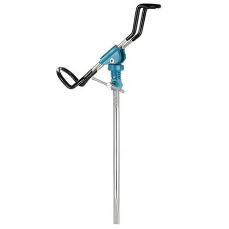 Fiske stang holder i rustfritt stål, bakkestøtte, 360 graders roterende fiskestang holder for utendørs fiske