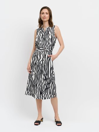 BRANDTEX - Kjole - Sort Mix - Mønstret