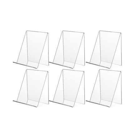 6-pak Akryl Bokstøtte, Klar Akryl Display Stativ, Klar Holder For Visning Av Bilder, Smykker
