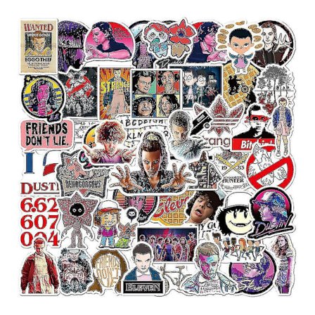 50 st Stranger Things TV-serie vattentäta klistermärken för biltelefondekoration