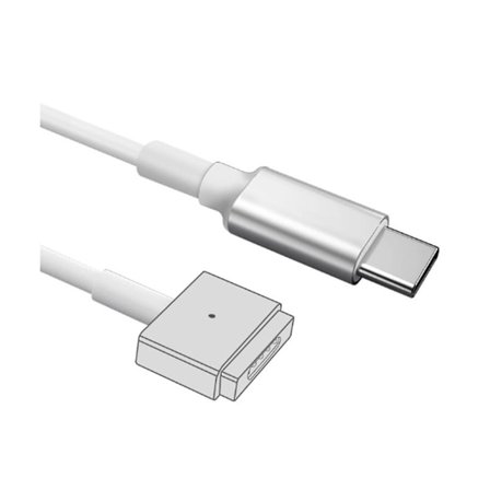 Laddningskabel för bärbar dator Typ-C till Macbook Konverteringskabel Typ-C Hona till Magsafe2/1 1,8m 3A 8