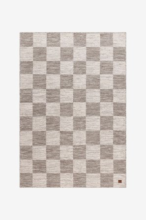 KM Home - Matta i ull Chessie - Grå - Ullmattor - 140X200 - Från Homeroom