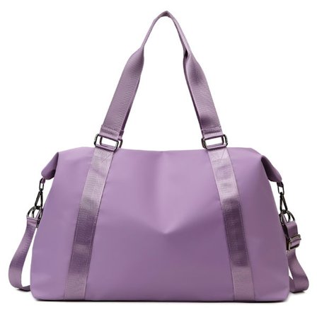 Urheilukassikuntosaliin, iso, märällä osastolla, kuntosalille, ostoksille ja viikonloppuihin (violetti)