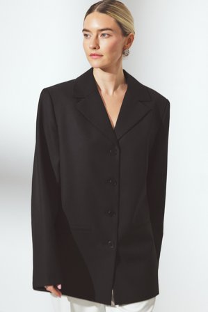 NA-KD - Figursydd blazer med flere knapper - Figursydd blazer - Svart - EU 44