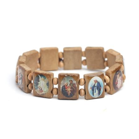 3-pak Jesus Armbånd Englearmbånd Mary Religion Tre Stretch Katolsk Idol Velsignelse Smykker