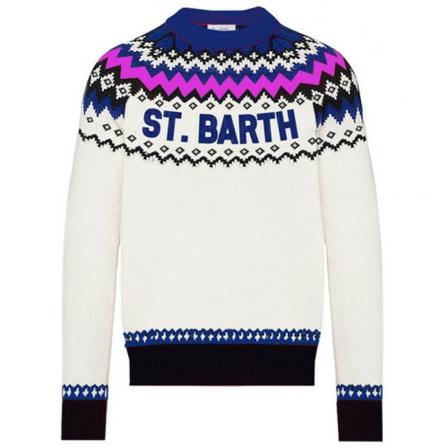 Saint Barth, Round-neck Knitwear Wit, Dames, Maat:XS