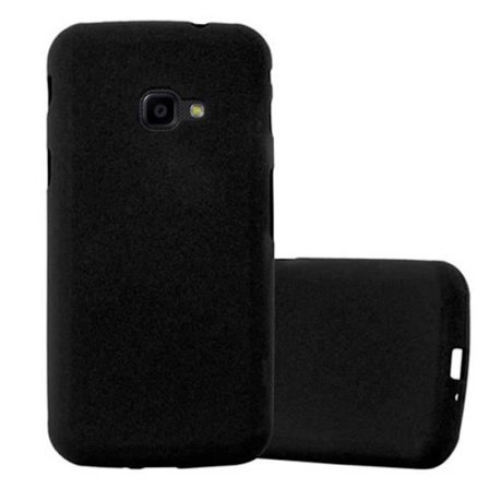 Samsung Galaxy XCover 4-fodral i BLACK FROST av Cadorabo (FROST Design) Ultratunt mjukt silikongel TPU-fodral med antichock