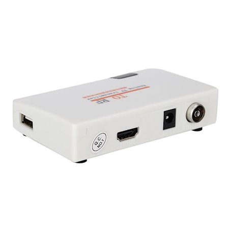 HDMI til RF Koaksial Konverter Adapter Boks Understøtter 480I/480P/576I/576P/720P/720I/1080I/1080P (100-240V)UK