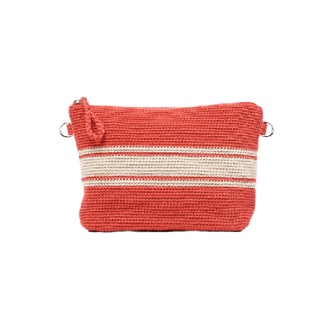Ceannis Stripe Cosmetic Orange Crochet Collection Necessärer Unisex 210 G