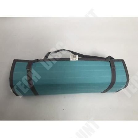 TD Blue Roll-Up strandmadrass - Bekväm och praktisk - Matt strandmatta - Blå rollup strandmadrass - med kudde