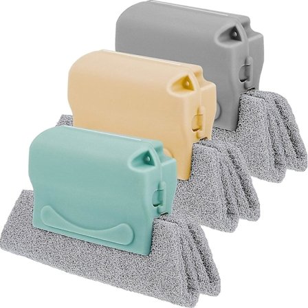 Vinduesrille Rengøringsbørste, Pakke med 3 Rengøringsbørster til Vinduesdør Rengøring af Alle Hjørner og Sprækker, Vinduesramme Rengøringsbørste 