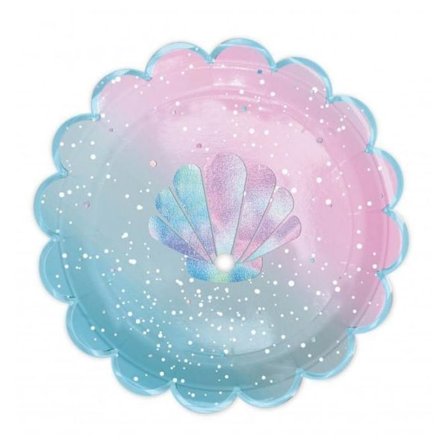 Set med 8 tallrikar - Sjöjungfru