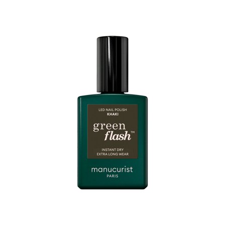 Manucurist GREEN FLASH - Smalto Semipermanente Khaki 15ml - Smalto Gel e semipermanente