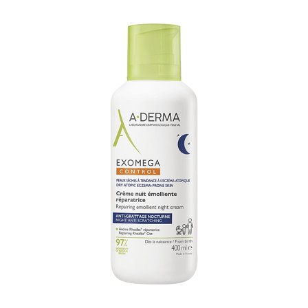 A-DERMA Exomega CONTROL Emollient Night Cream 400 ml, Skincare, Ansigtspleje, Natcreme