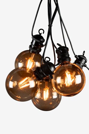 Konstsmide - Tillägg 10L rökiga glödlampor - Svart - Ljusslingor - Från Homeroom