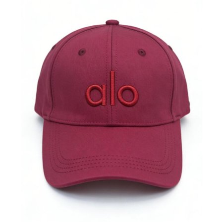 ALO Ny Broderad Hård Topp Baseball Keps, Stilren och Mångsidig för Män och Kvinnor, Får Ansiktet att Se Mindre Ut, Solhatt-Röd