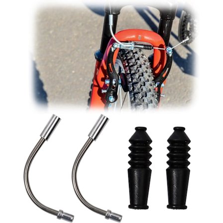 V-broms Noodles, V-broms Cykelbroms Noodles 2 Set Cykelkabelguide Rör V-bromsar Cykelreparation Delar Cykelbromsrör Gummislangar