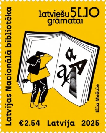 Letland - Bog på Lettisk - Postfrisk frimærke