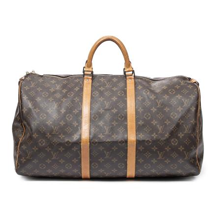 Louis Vuitton Vintage Pre-owned Keepall 55 Monogram Väska brun, Dam Vintage Väskor, Dam, Storlek: ONE SIZE