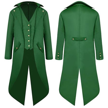 Menn middelaldersk svalhalefrakk Lang kjolefrakk W