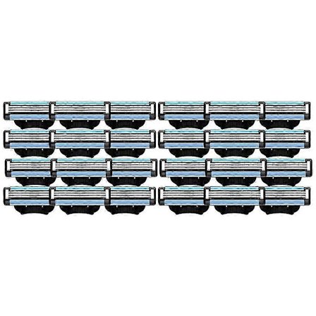 24 KPL Vaihdettavia Parranajoterien Täyttöpakkauksia Manuaalinen 3 Terän Täyttöpakkaus 3 Miesten Täyttöpakkaus Parranajoterät