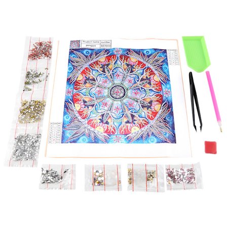 5D Diamantmålning DIY Färgglad Blomma Korsstygn Full Borr Broderi Hem Väggdekor