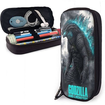 Godzilla 1 Skinn Penal Stort Volum med Glidelås Stor Oppbevaring Penn Blyantveske Boks Organizer Praktisk Veske Holder bd006104