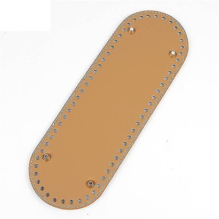 PU læderbund med forborede huller til strikket pung håndtaske DIY skuldertaske