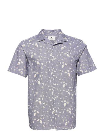 Akleo Ss Poplin Aop Blue Anerkjendt