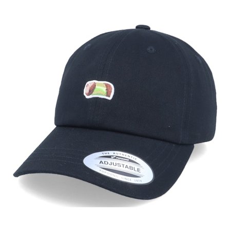 Iconic - Svart unconstructed Keps - Swedish Dammsugare Punsch-Roll Black Dad Cap @ Hatstore