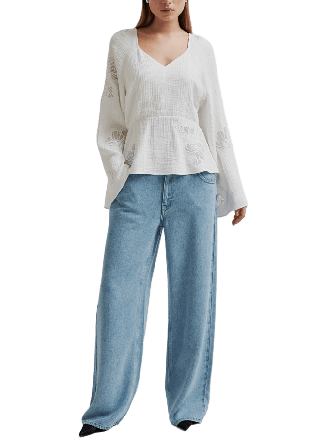 Second Female Leonora Blouse Blusar Dam Vit S