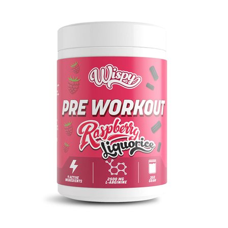 Wispy Nutrition Pre Workout 350 g Raspberry Liqurice, Helse & Madvarer, Energi, Pre-workout