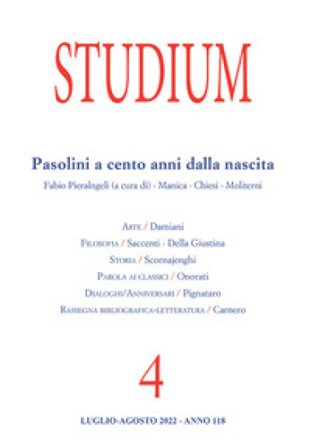 Studium (2022). Vol. 4: Pasolini a cento anni dalla nascita