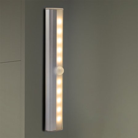 1 kpl (lämpimän valon lamput) 10 LED, (lämpimän valon) langaton, USB-ladattava, magneettinen, liiketunnistin, 3 valaistustilaa, kannettava. Kaappivalo