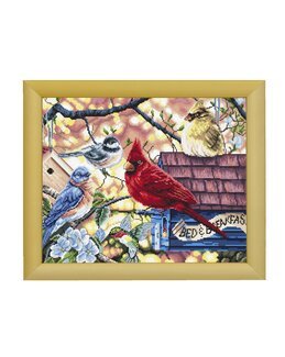 Stickpackung Bild Singvögel