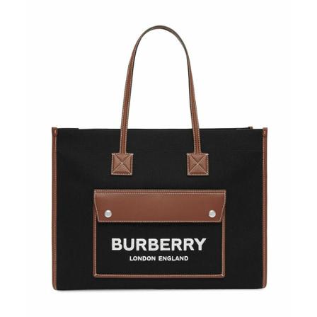 Burberry, Tote Bags Zwart, Dames, Maat:ONE Size,print