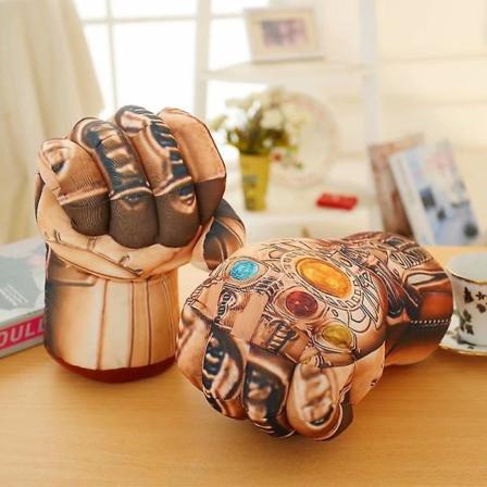 Avengers Superhjältar Plysch Stora Nävar Handskar Mjuk Leksak Cosplay Kostym Present till Barn Thanos About A Pair Of